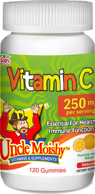 Uncle Moishy Vitamin C 250 mg per Serving - 120 Gummies