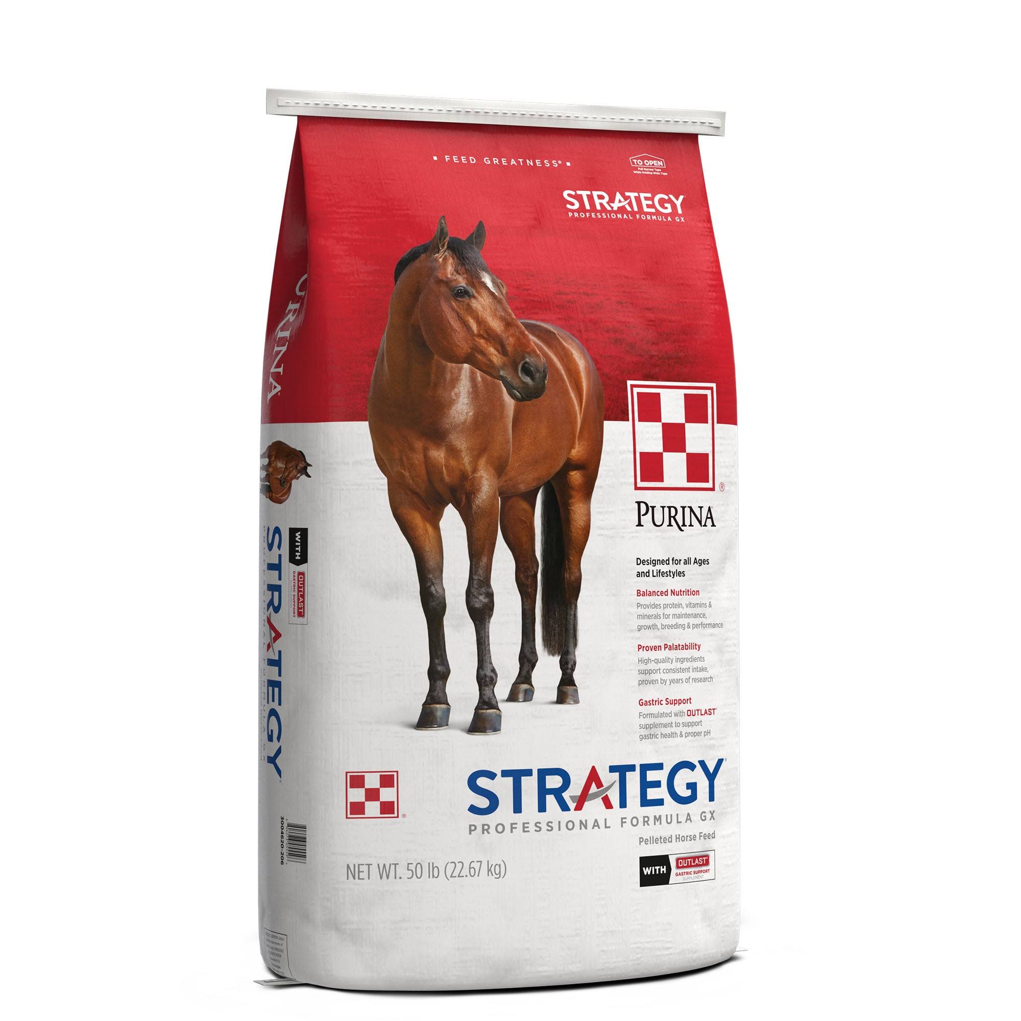 Purina 3004620-206 Strategy Professional Formula GX Horse Feed in 50 lbs. Pack