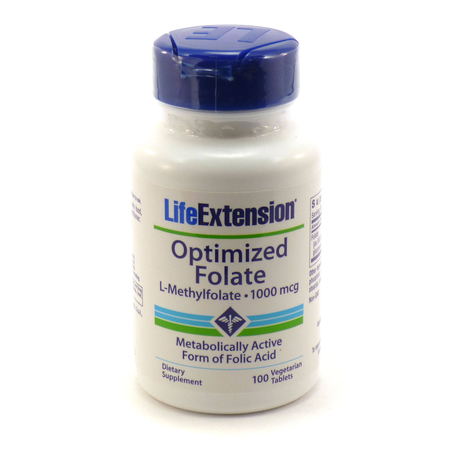 Life Extension Optimized Folate Supplement - 100 Vegetarian Tablets