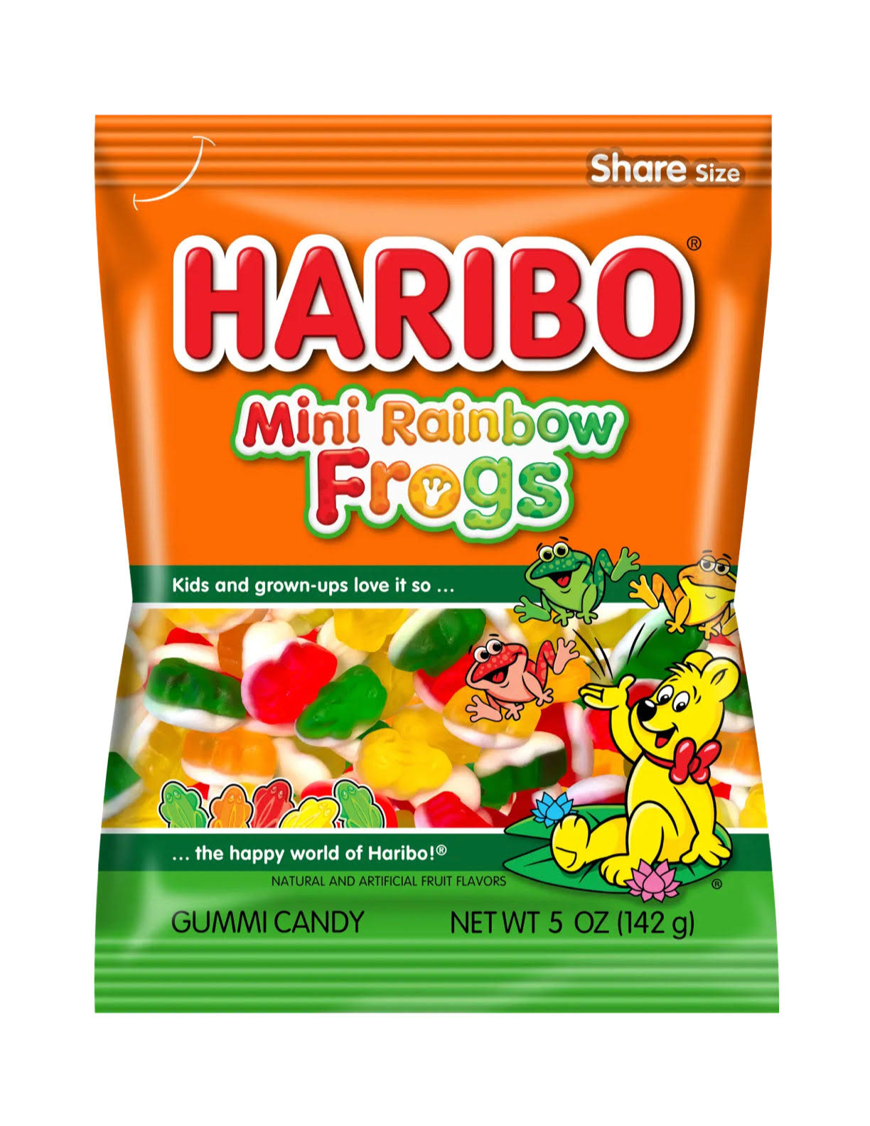 Haribo Mini Rainbow Frogs Gummi Candy - 5oz
