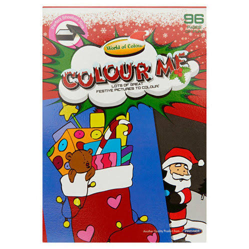Woc A5 96pg Shoe Box Perforated My Little Colouring Book - Christmas
