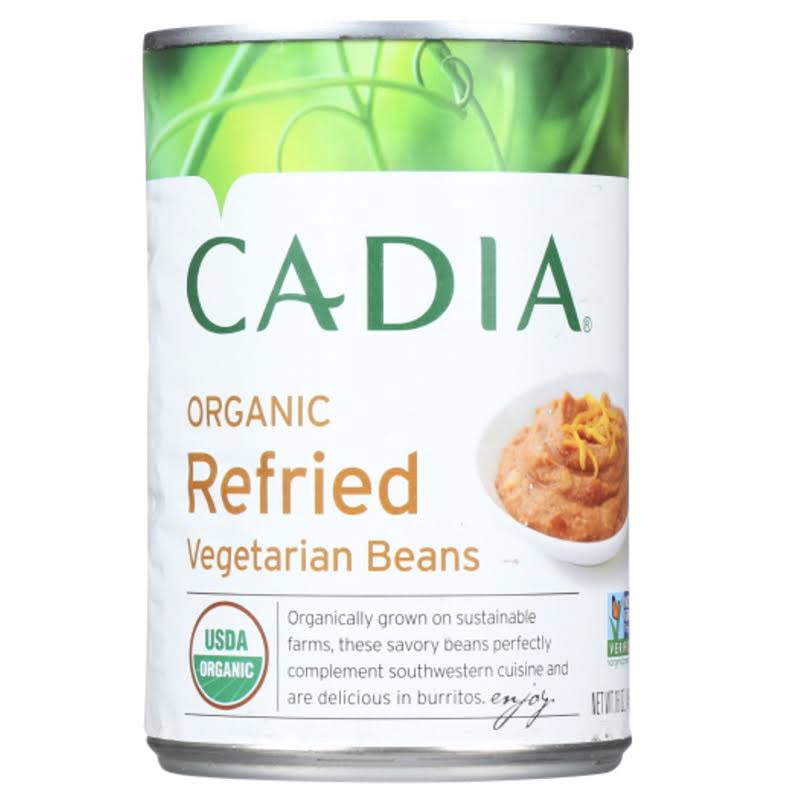 Cadia Beans, Organic, Low Fat, Refried Vegetarian - 16 oz