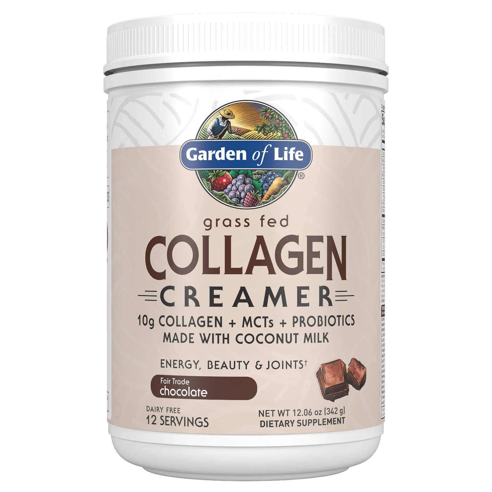 Garden of Life Chocolate Grass Fed Collagen Creamer
