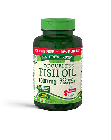 Nature's Truth Odorless Fish Oil - 1000mg, Lemon Flavor, 110ct