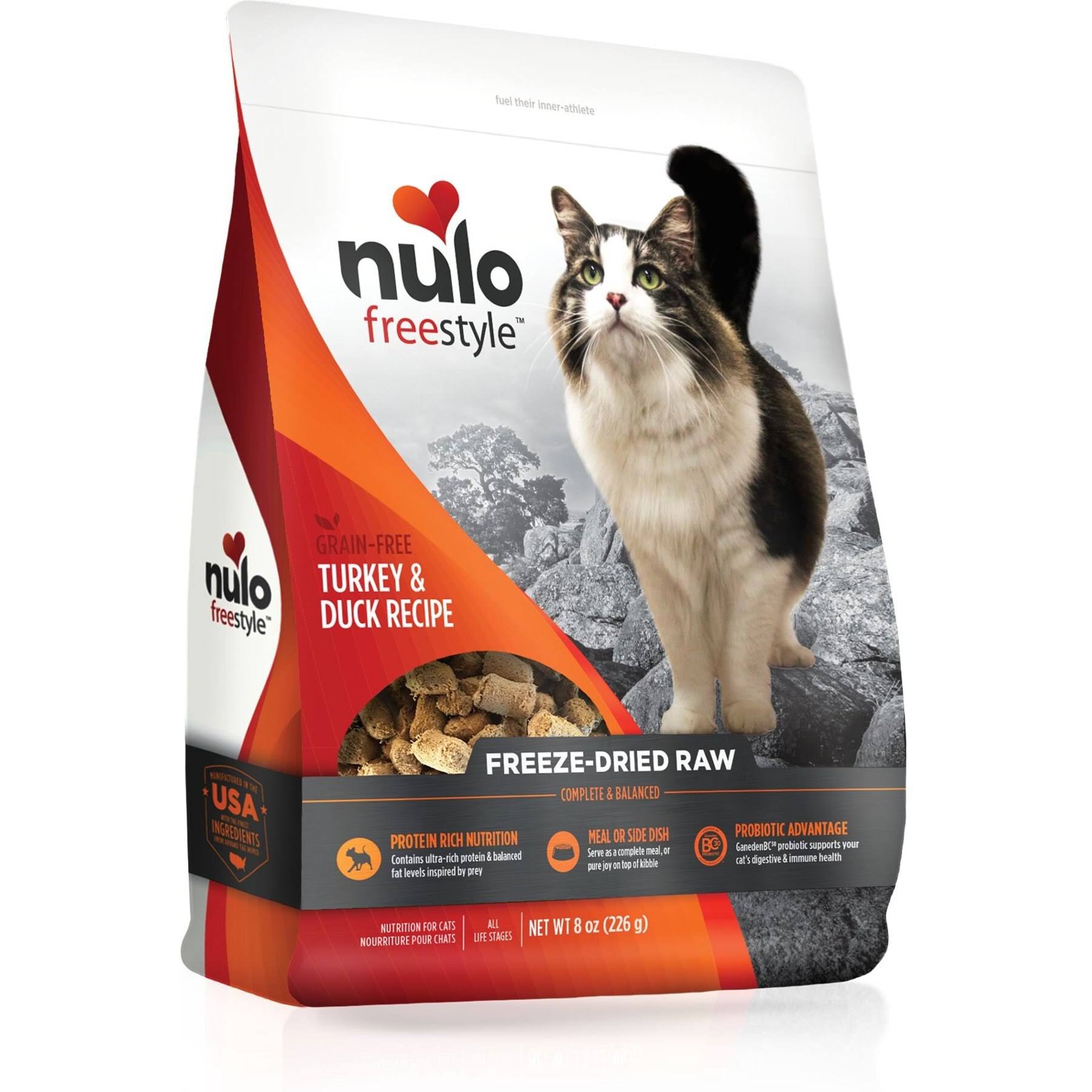Nulo Freestyle Turkey & Duck Freeze-Dried Raw Cat Food, 8-oz