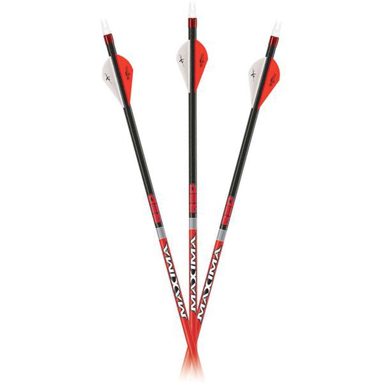 Carbon Express Maxima Red Fletched Carbon Arrows - Set of 6
