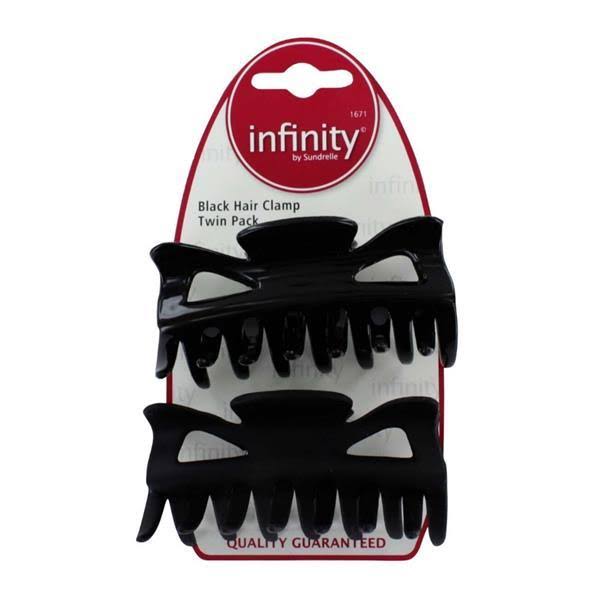 Infinity Black Hair Clamp Twin Pack.