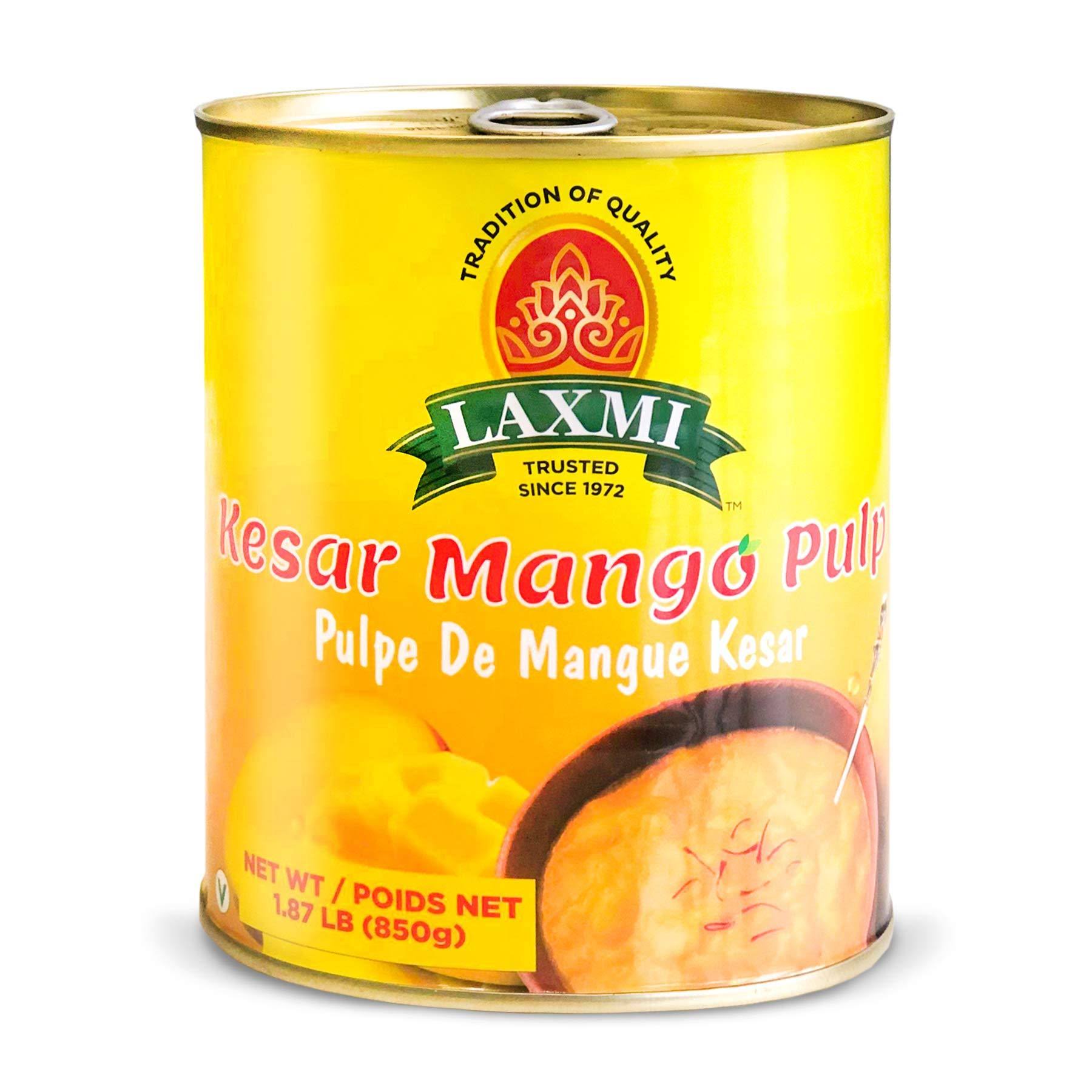 Laxmi All-Natural Kesar Canned Mango Pulp - 850gm