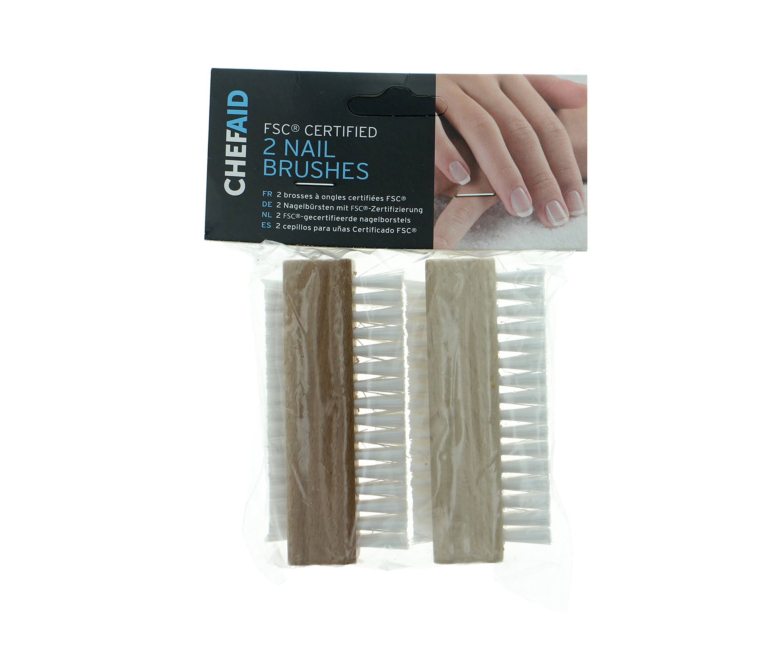 Chef Aid Fsc Wooden Nail Brush - Pack Of 2