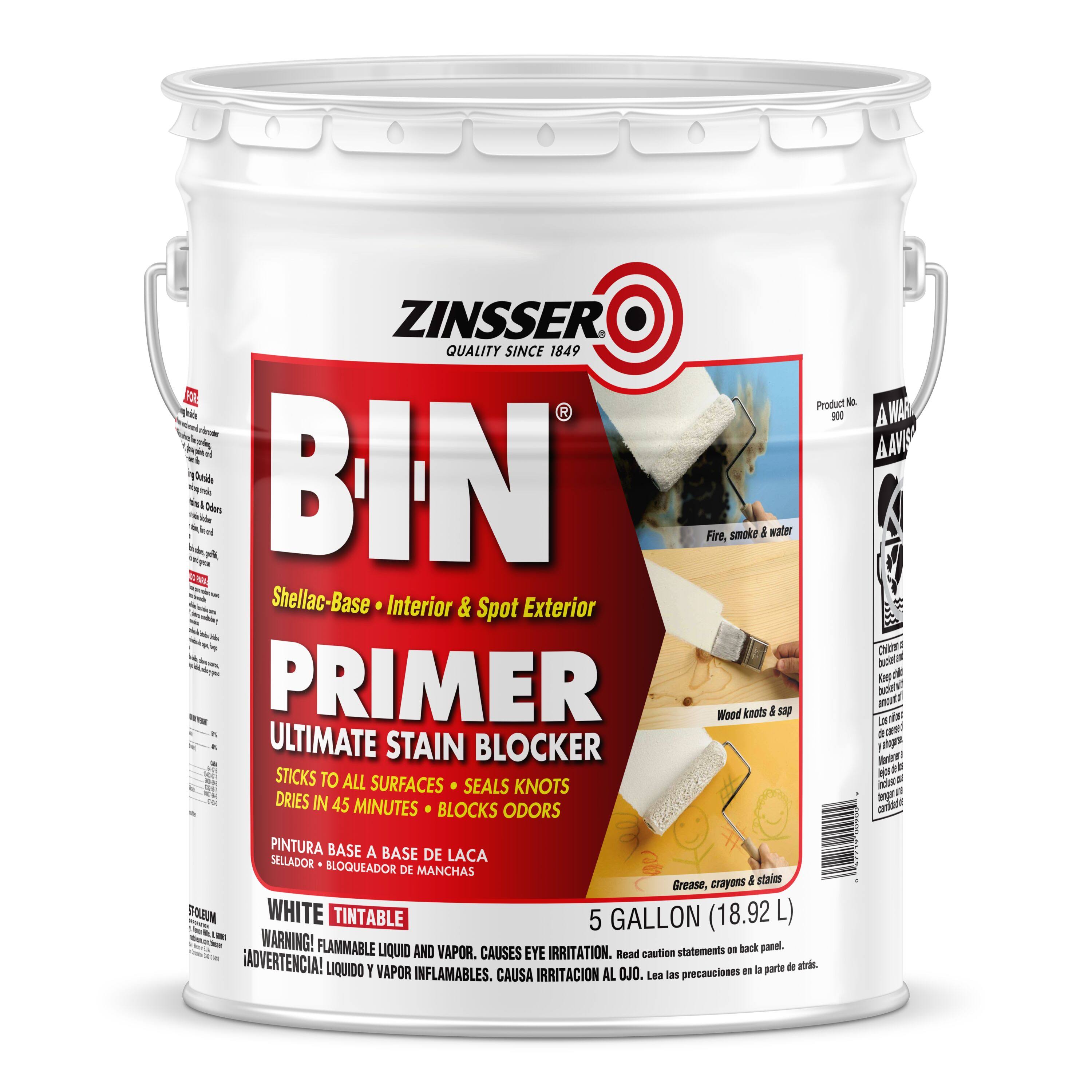 Rustoleum 800229 Zinsser BIN Shellac Based Primer Sealer - 5 Gallon