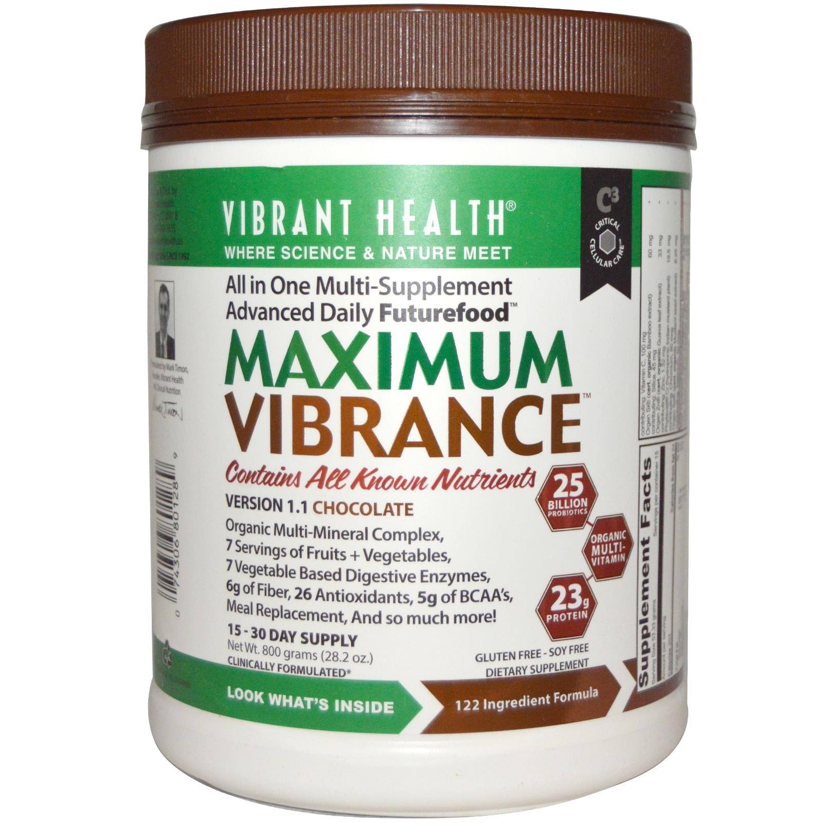 Vibrant Health Maximum Vibrance - Chocolate, 724.5g