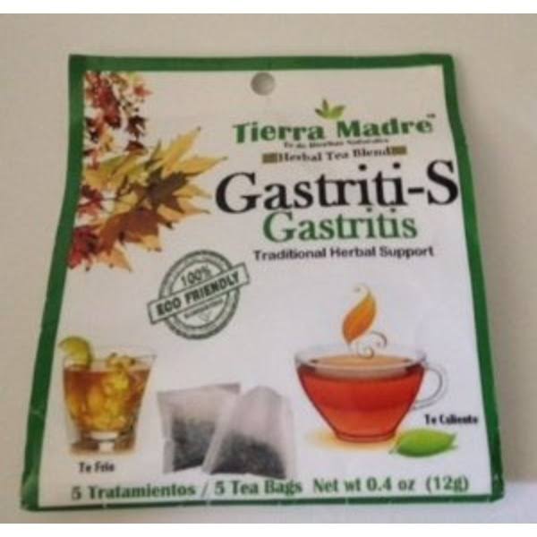 Tierra Madre Gastritis (Gastriti-s) Herbal Tea Blend - 5 Pack/Each Bag