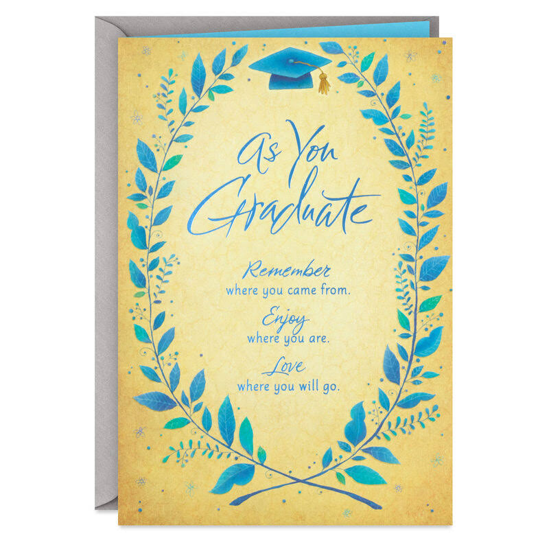 Hallmark Graduation Card, Remember, Enjoy and Love Graduation Card