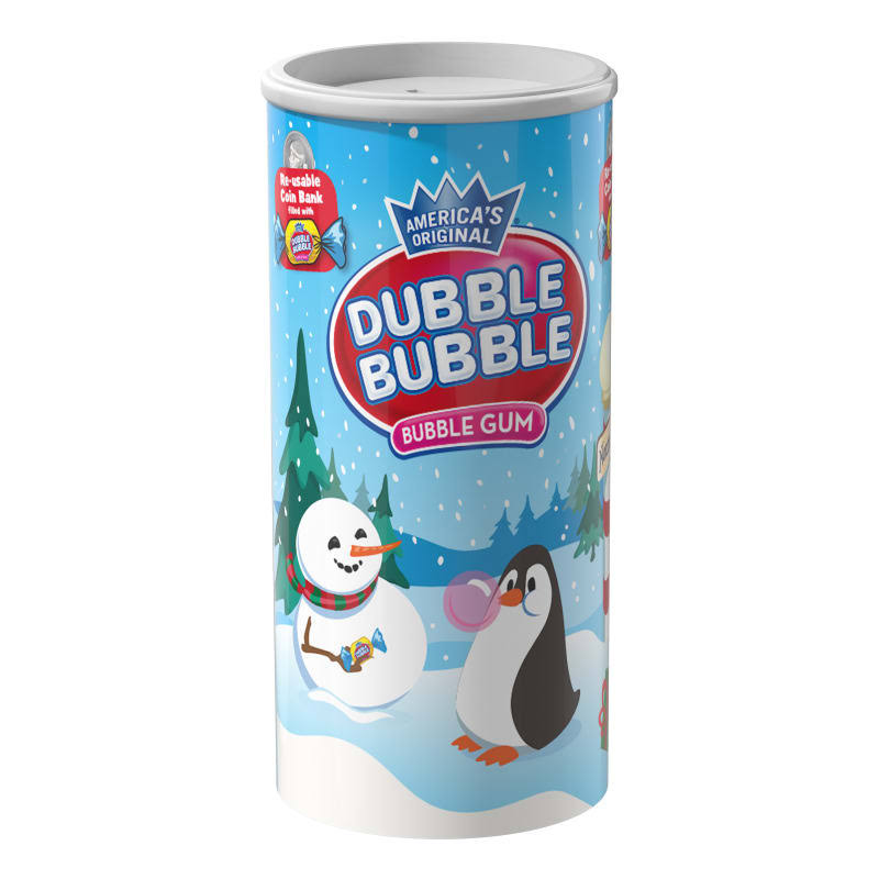 Dubble Bubble Gum Christmas Bank 3.5oz