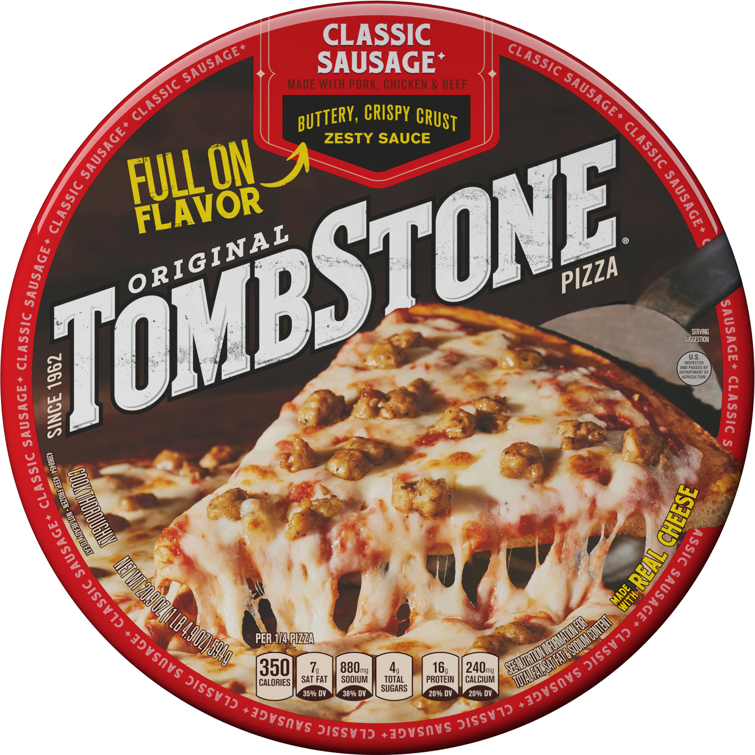 Tombstone Frozen Pizza - 20.9oz, Classic Sausage