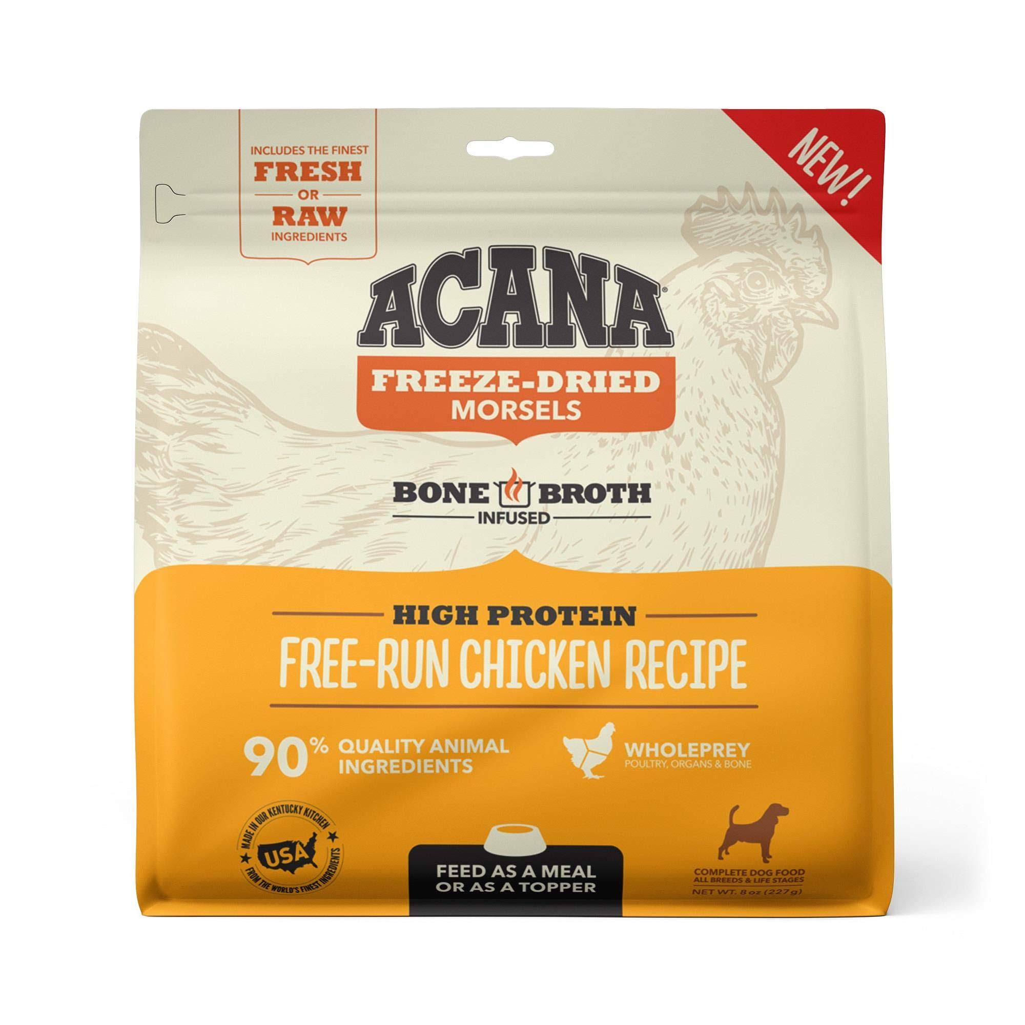 ACANA Morsels Free-Run Chicken Recipe Freeze-Dried Dog Food 8 oz