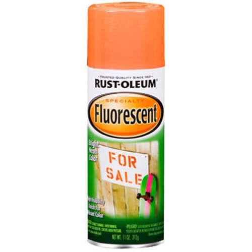 Rust-Oleum 1954830 Fluorescent Spray - Fluor Orange, 11oz