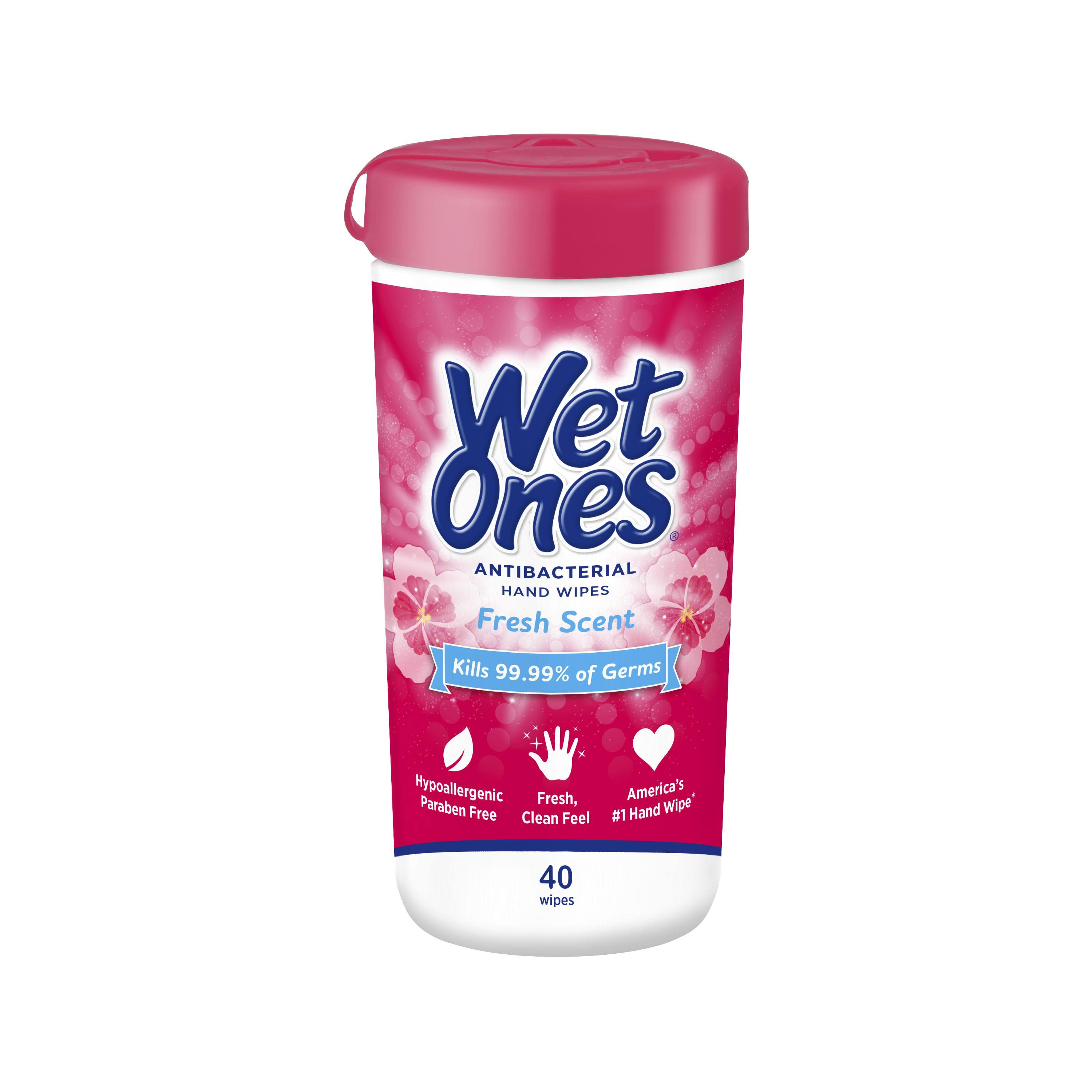 Wet Ones Antibacterial Hand Wipes - Fresh Scent, 40 Wipes