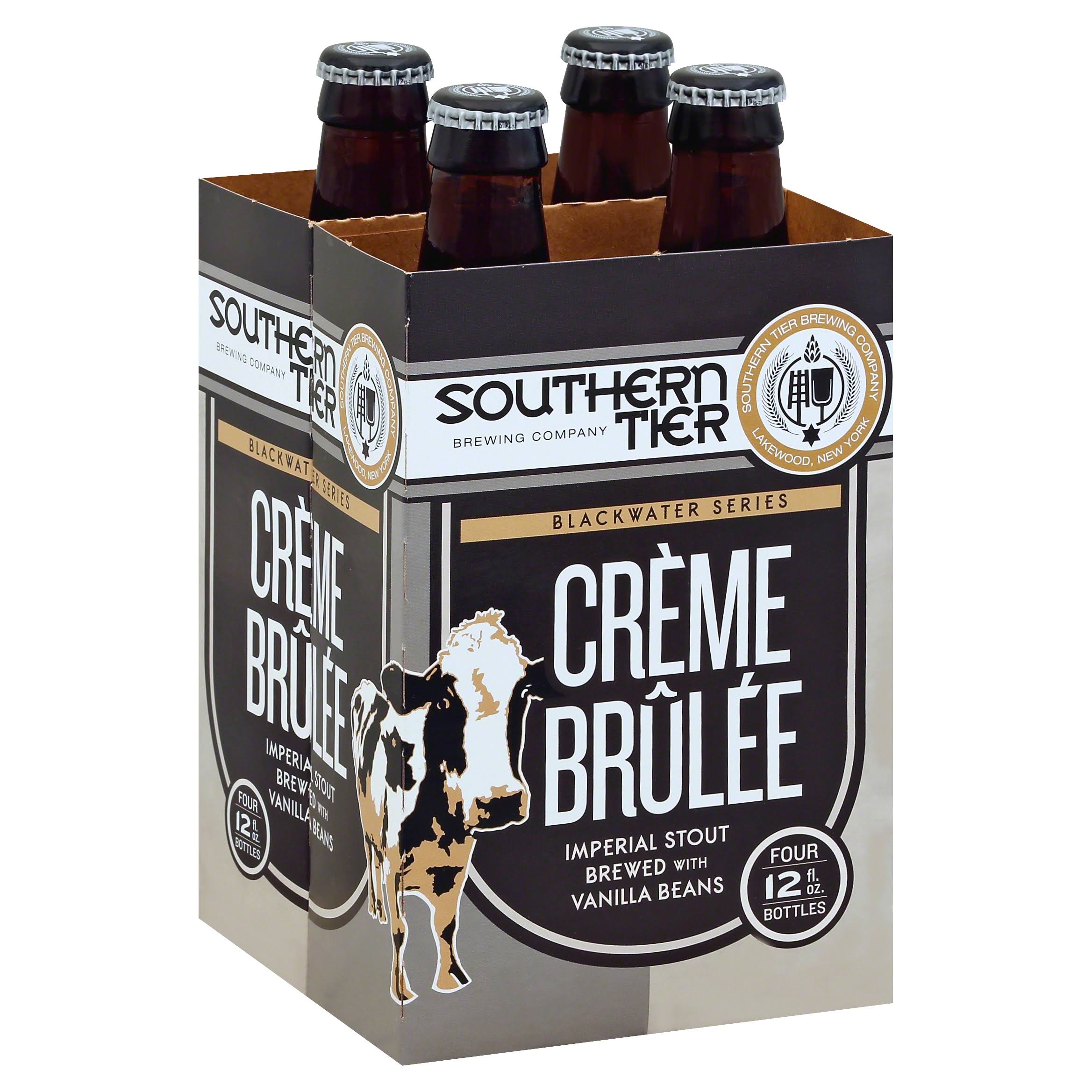Southern Tier Blackwater Series Beer, Imperial Stout, Creme Brulee - 4 pack, 12 fl oz bottles
