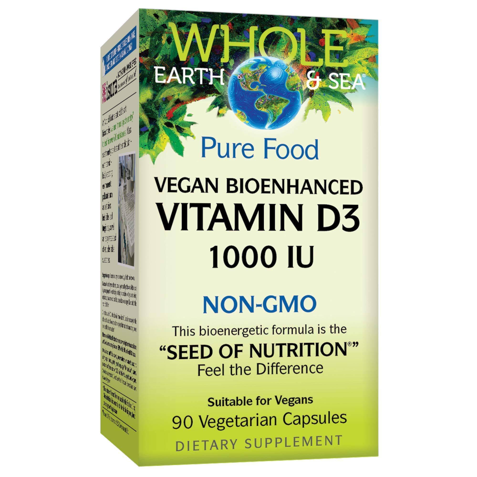 Whole Earth & Sea Vitamin D3 1000IU Dietary Supplement - 90 Capsules