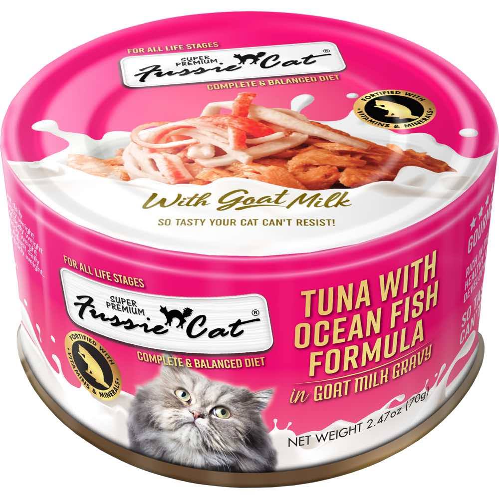 Fussie Cat Tuna with Ocean Fish in Goat Milk Cat Food