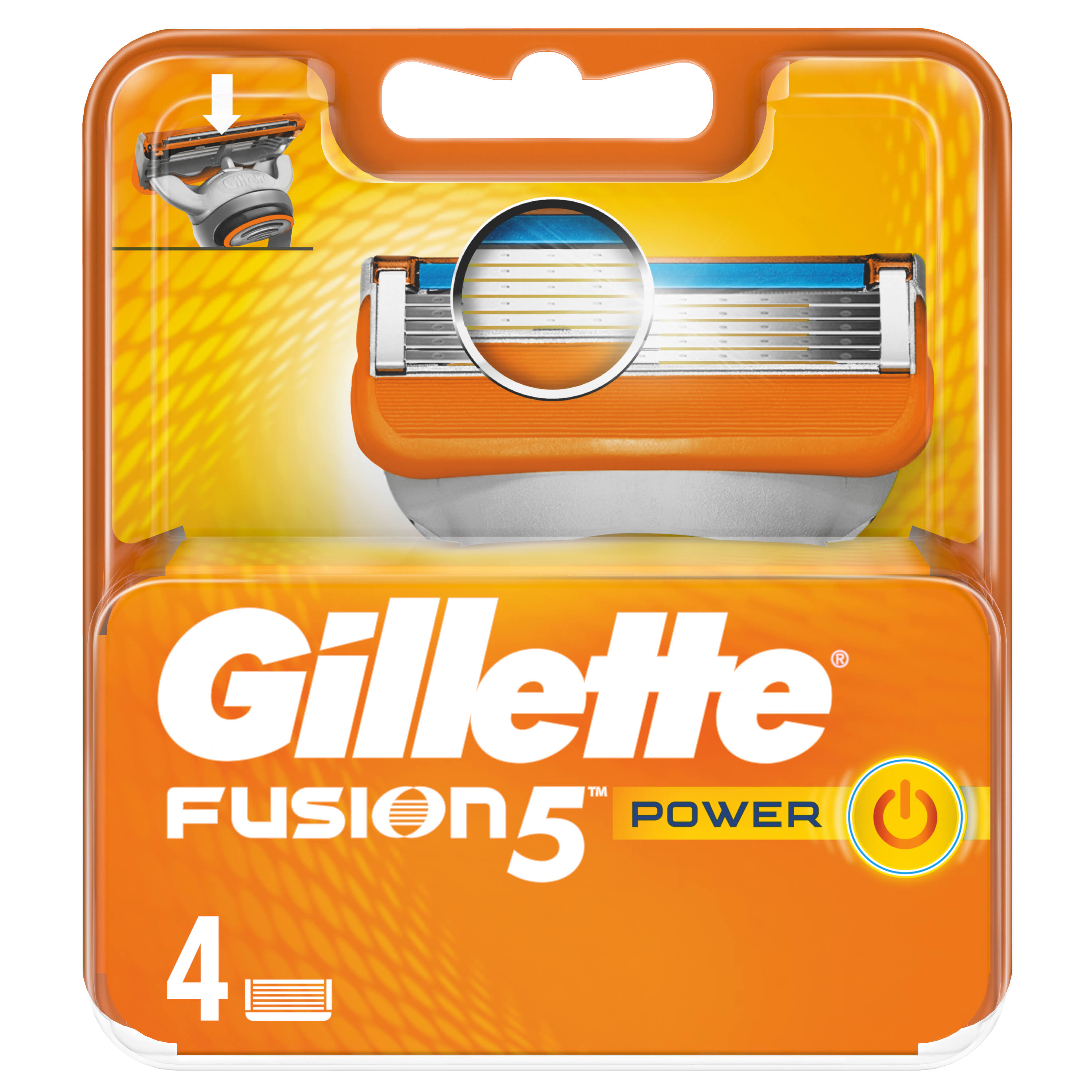 Gillette Men Fusion5 Power Razor Blades - 4 Refills
