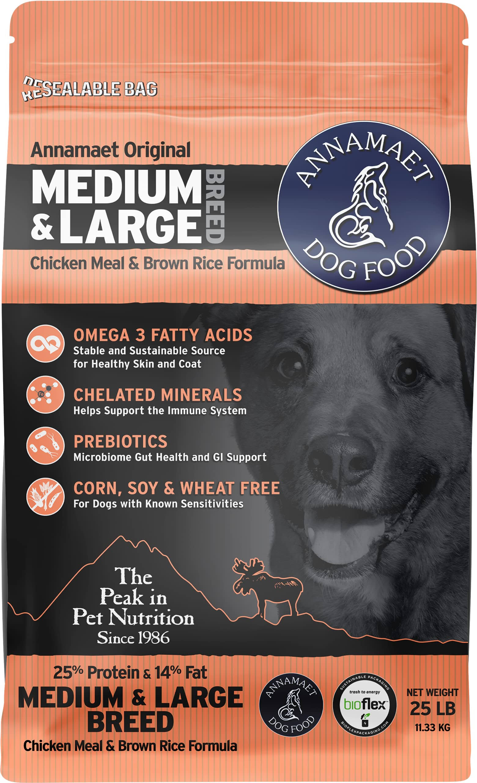 Annamaet Encore 25% Dry Dog Food, 25-lb
