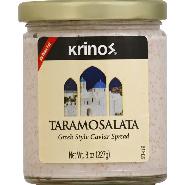 Krinos Taramosalata Greek Style Caviar Spread 8 oz Jar