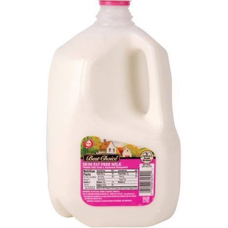 Best Choice Fat Free Skim Milk - 1 Gallon - Citarella - Greenwich - Delivered by Mercato