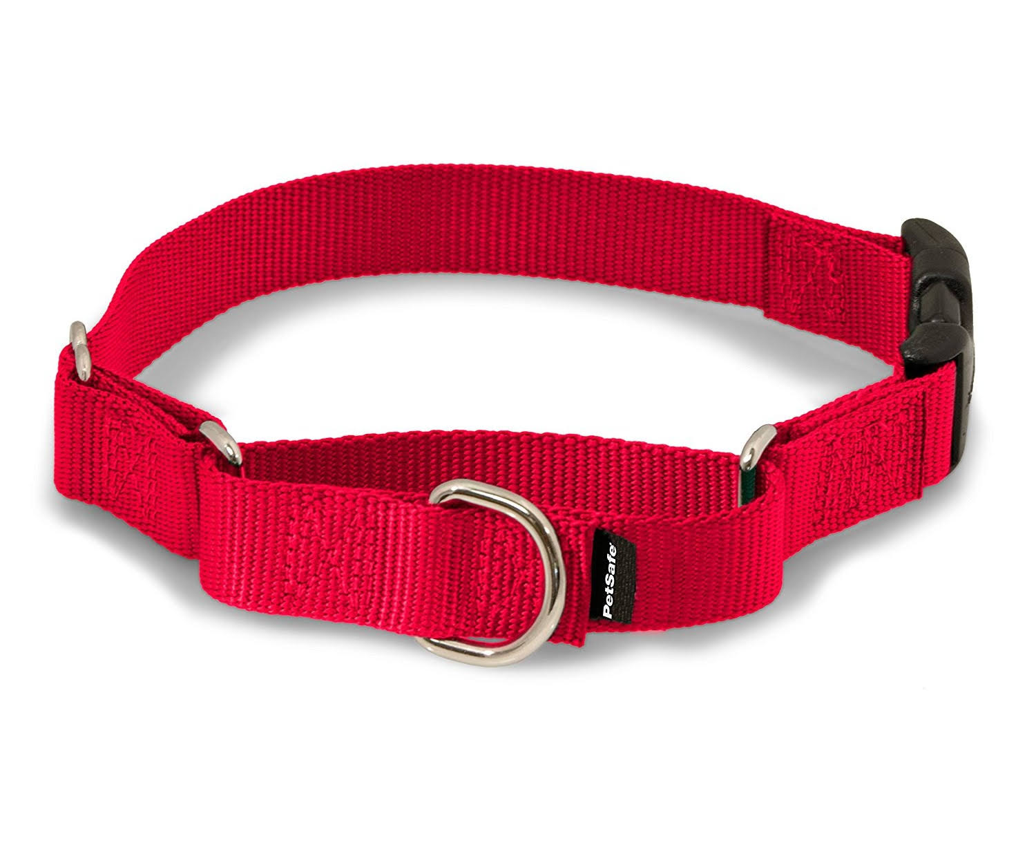 PetSafe Martingale Collar Dog Buckle - Large, Red, Quick Snap, 1"