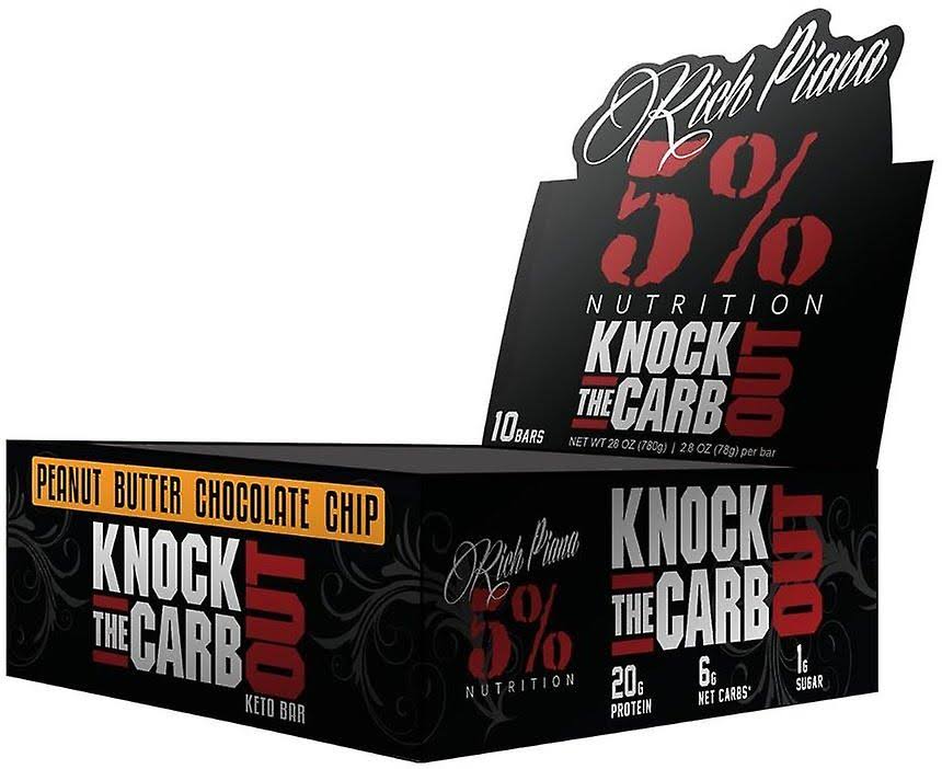 5% Nutrition Knock The Carb Out 10 Bars Peanut Butter Chocolate Chip