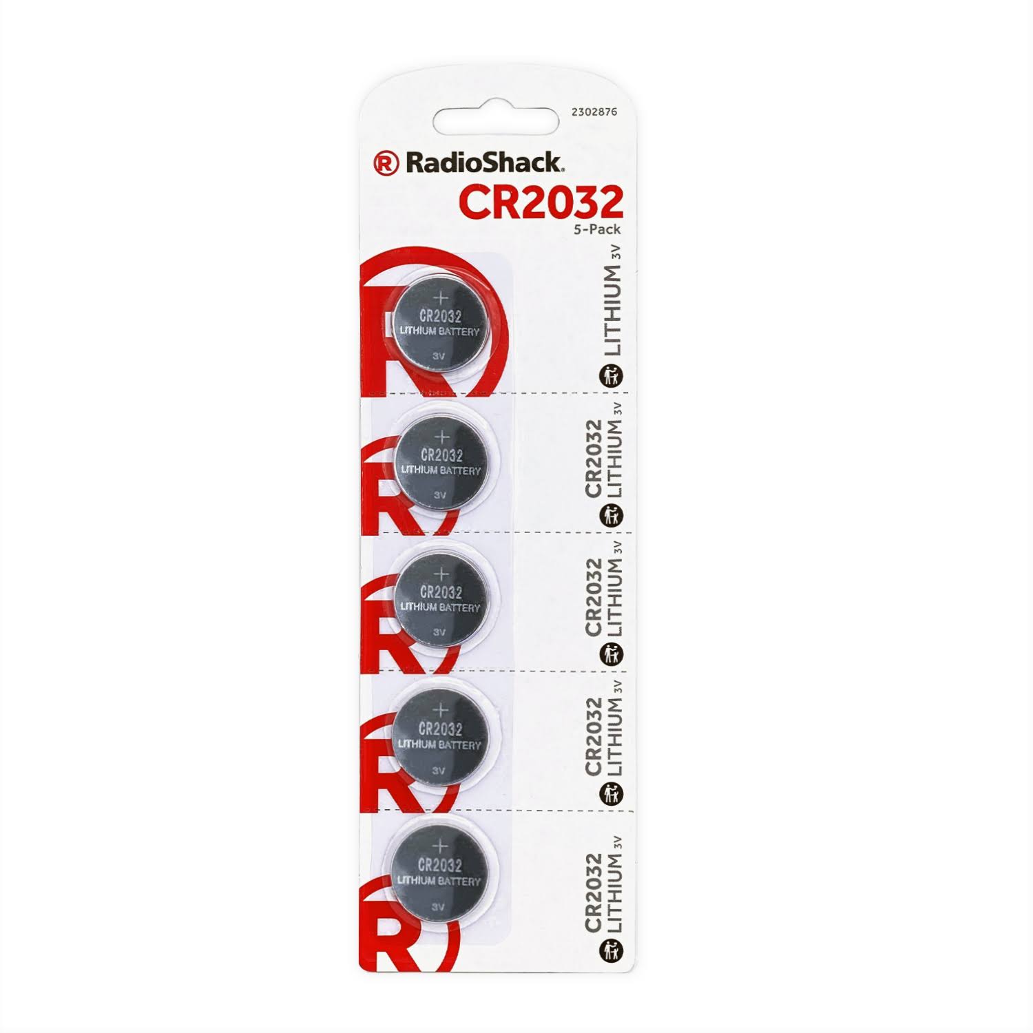 RadioShack CR2032 3V Lithium Coin Cell Batteries (5-Pack) 2302876