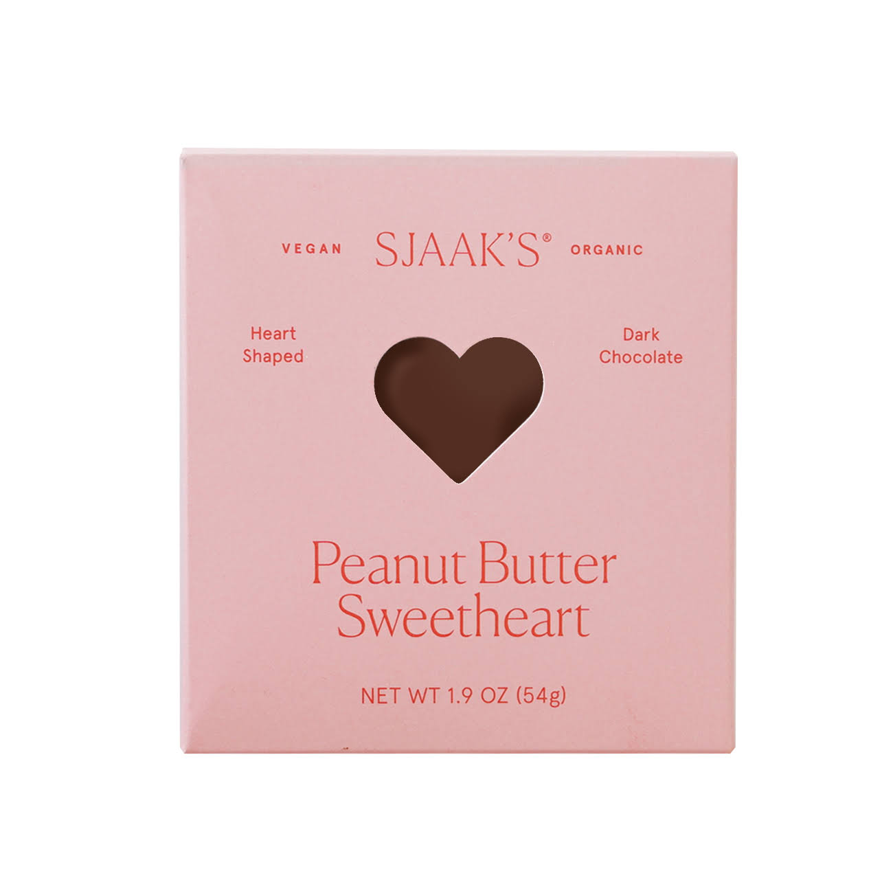 Sjaak's Peanut Butter Sweetheart Dark Chocolate - 1.90 oz