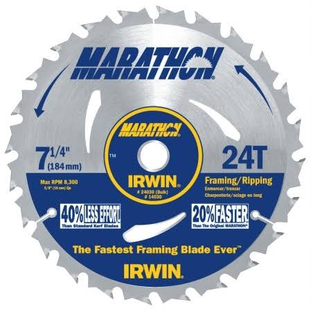 Irwin Hanson Marathon Circular Saw Blades - 7-1/4”, 24 Teeth