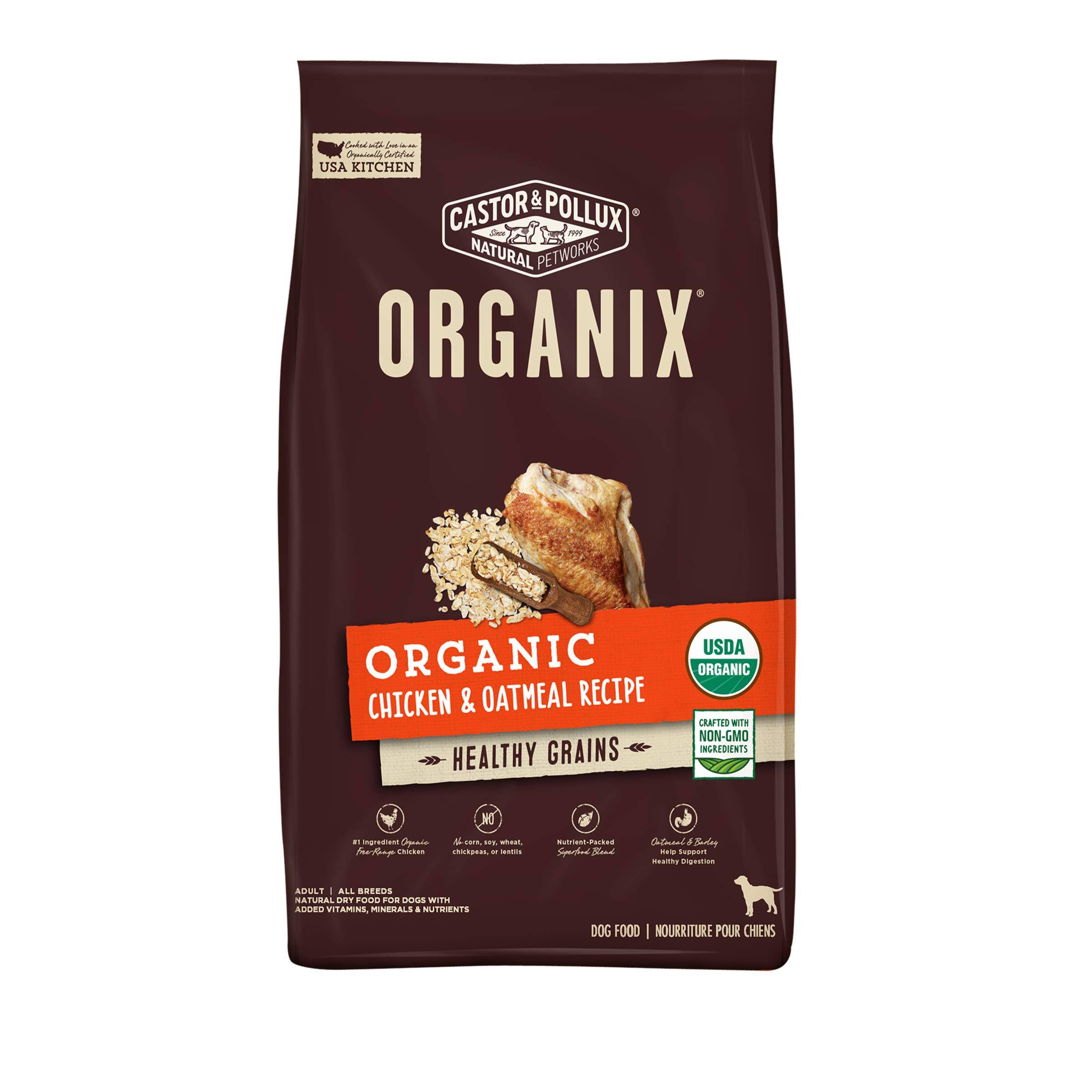Castor & Pollux Organix Organic Dry Dog Food - Chicken & Oatmeal Recipe, 4lb