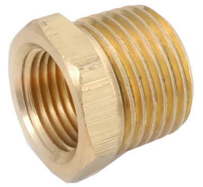 Anderson Metals 7561100804 Hex Pipe Bushing - Yellow Brass