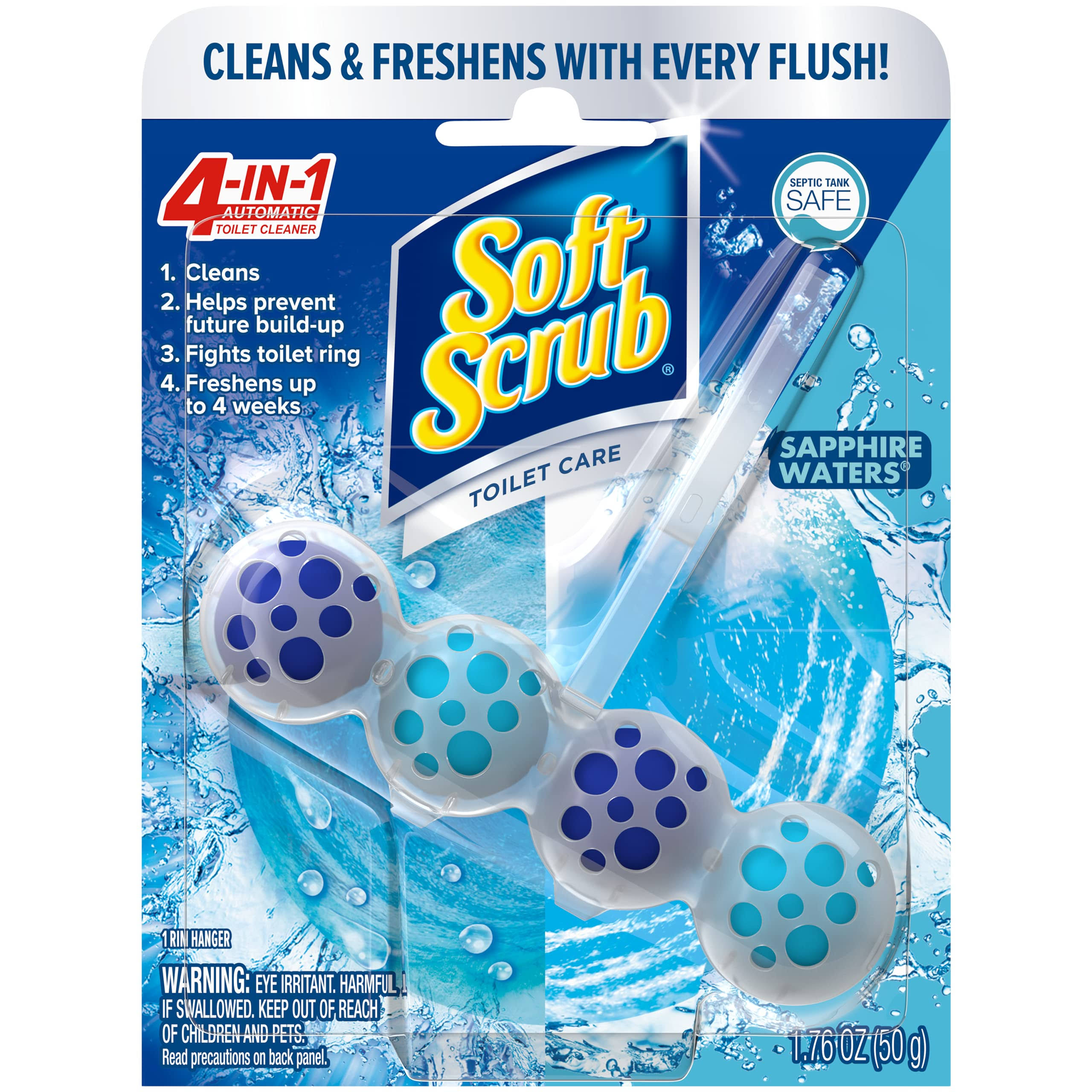 Soft Scrub 4-in-1 Toilet Care - Sapphire Waters, 1.76oz