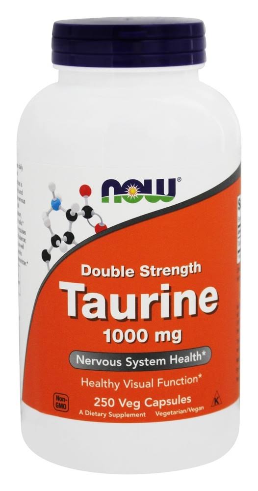 Now Foods Taurine Double Strength Supplement - 250 Veg Capsules