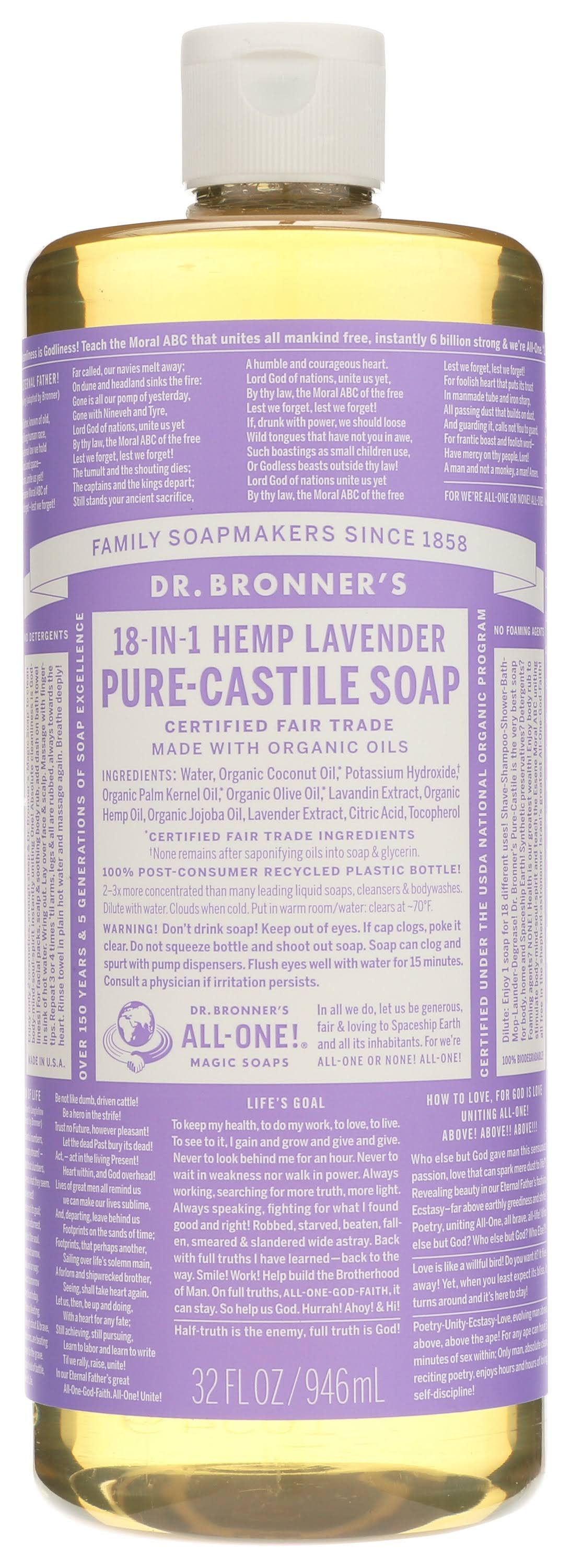 Dr. Bronner's Pure-Castile Liquid Soap - Lavender