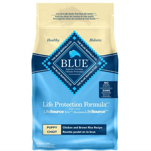Blue Buffalo Life Protection Dry Puppy Food - Chicken and Brown Rice, 15lbs