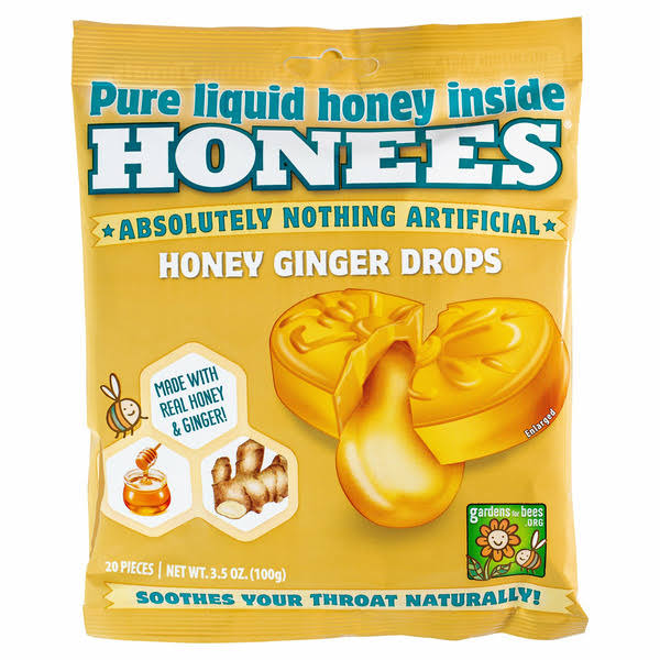 Honees Honey Ginger Drop Bags 20 ct
