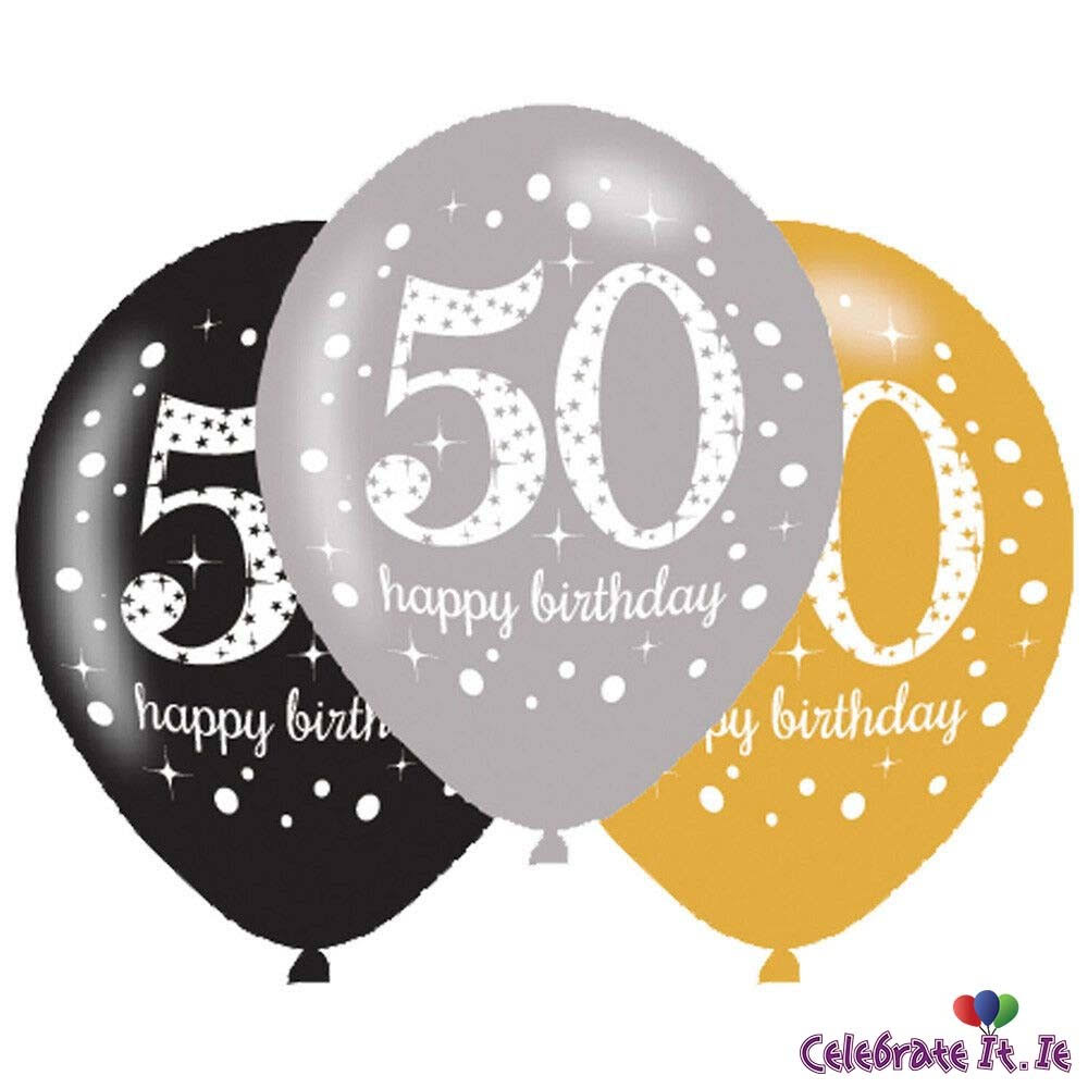 Age 50 Latex Balloons - 11"