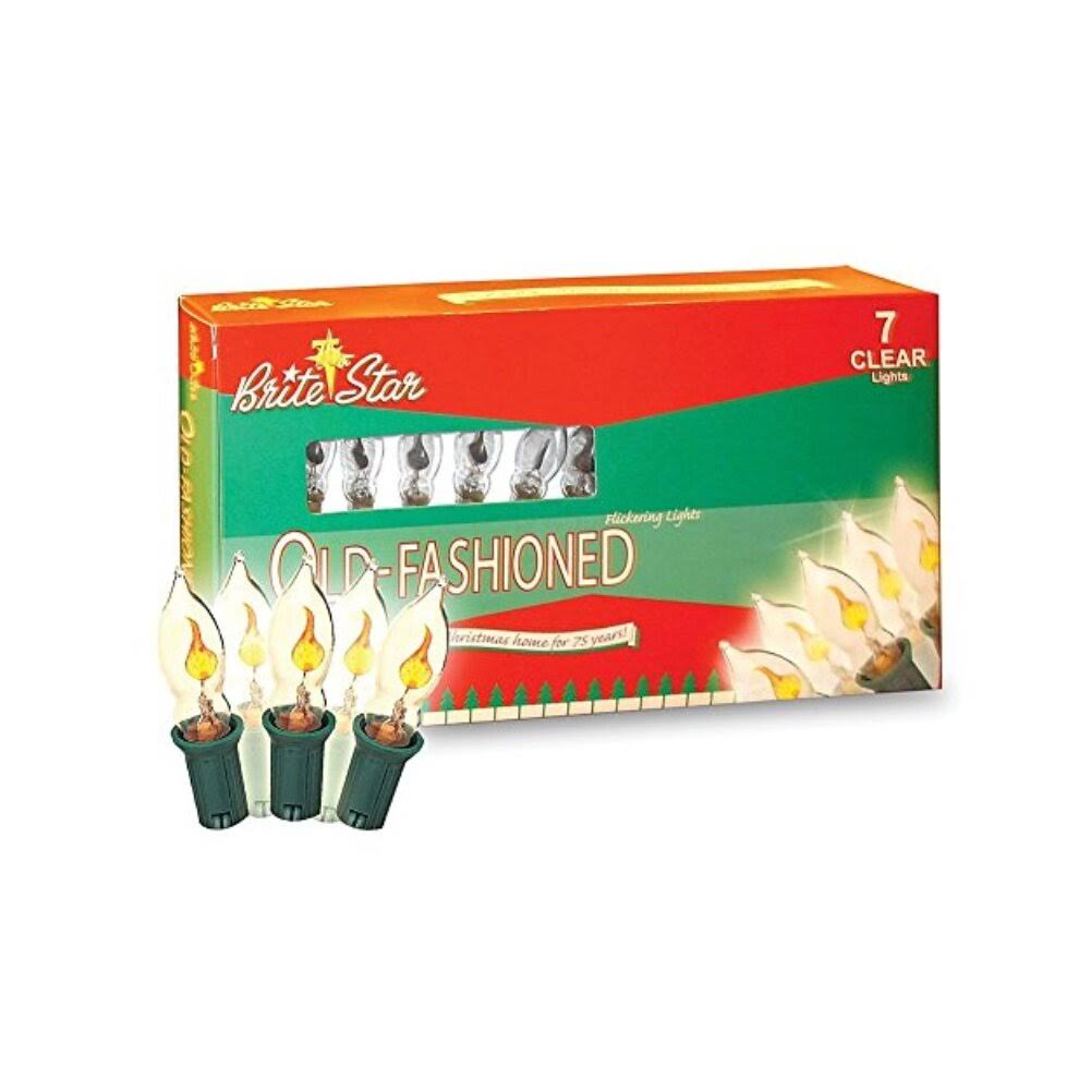 Brite Star Old-Fashioned Christmas Flicker Flame Set - Clear