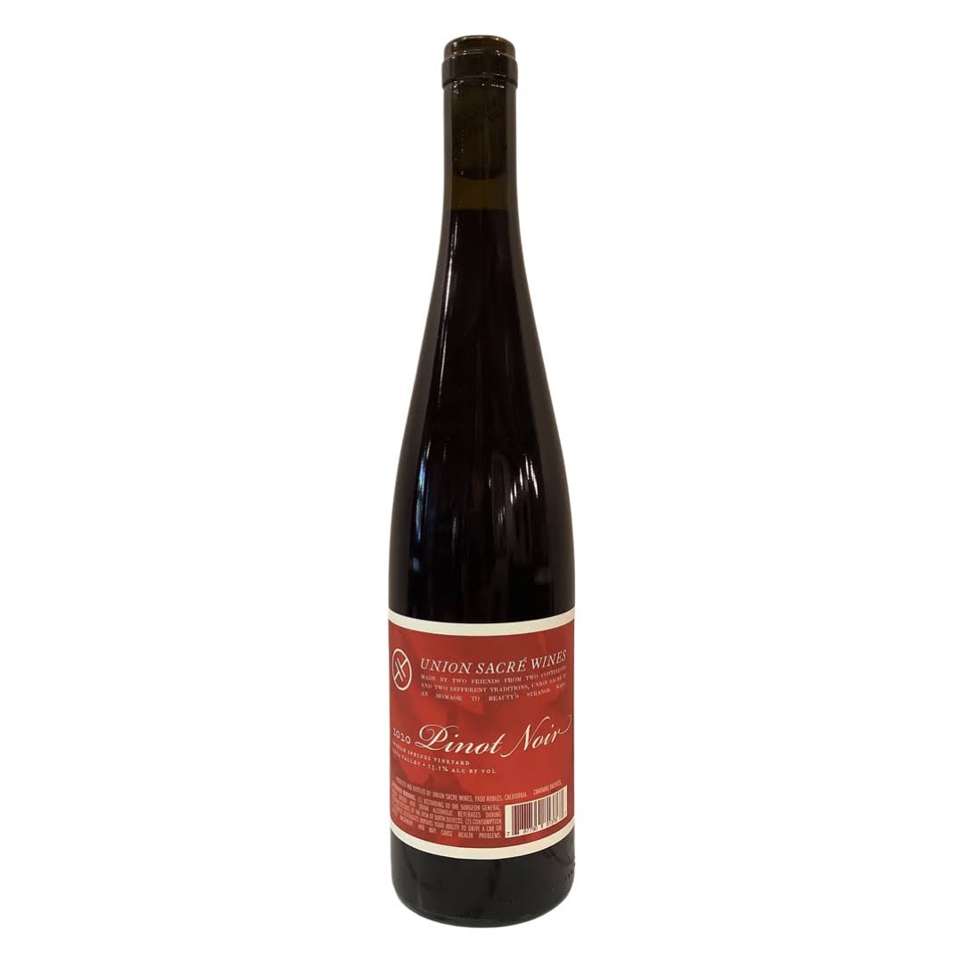 Union Sacre Pinot Noir 2019 Red Wine from California - 750ml