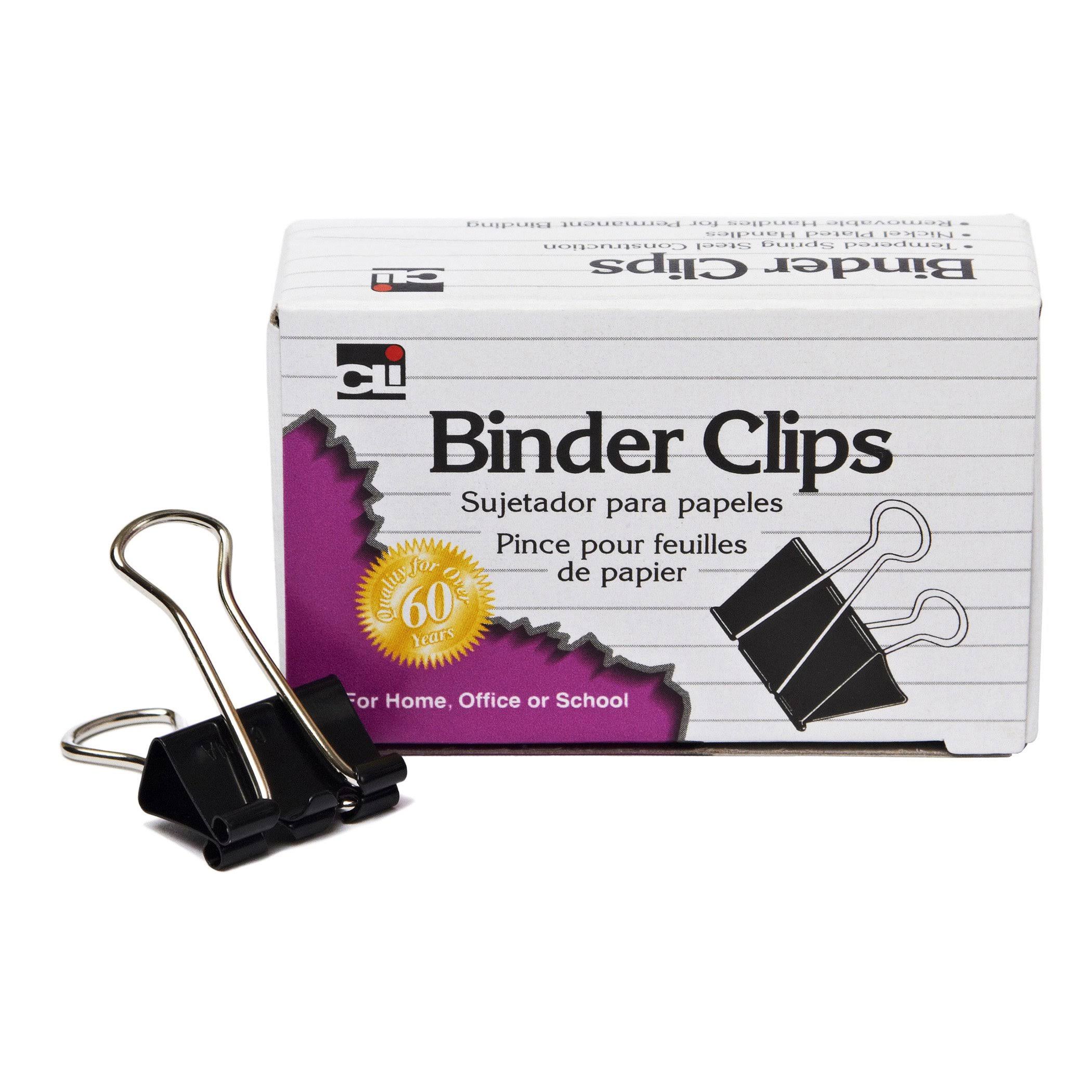 Charles Leonard Mini Binder Clips, 1/4" Capacity
