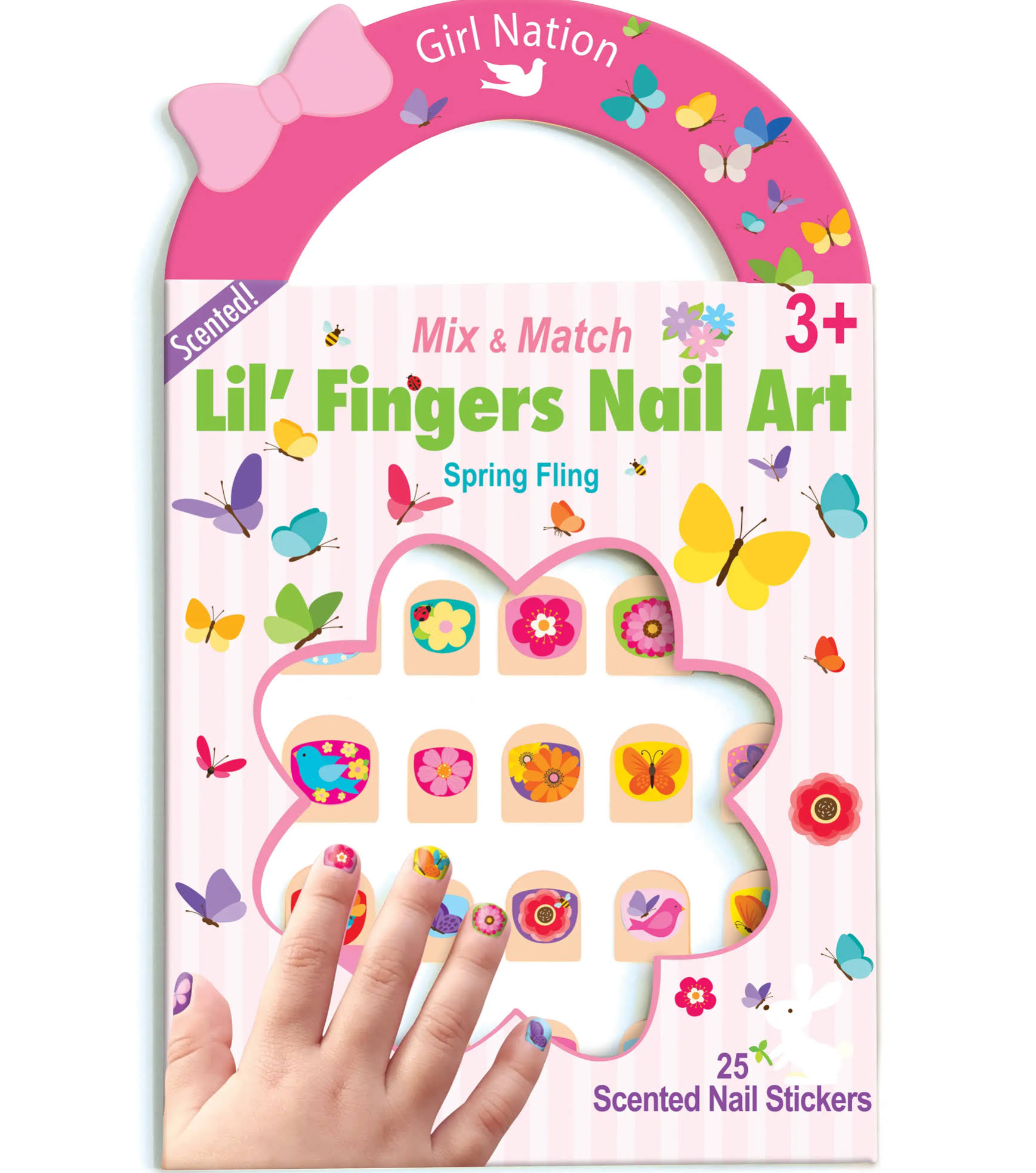 Lil’ Fingers Nail Art~ Girl Nation~ Spring Fling