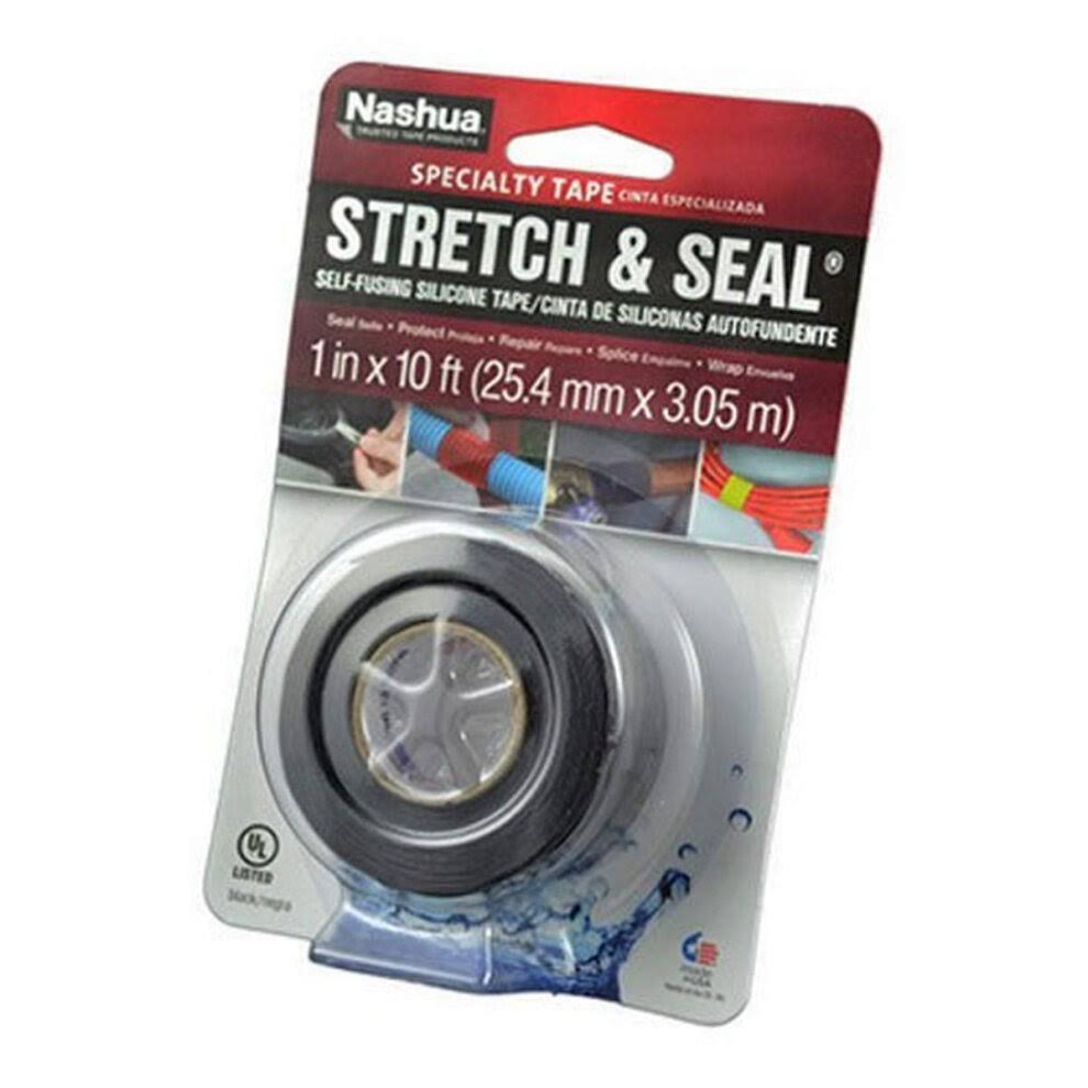 Nashua Stretch & seal Specialty Tape - Black, 25.4mmx3.05mm