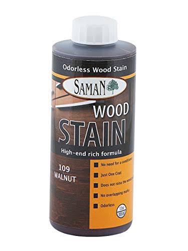 SamaN Interior Water Based Stain for Fine Wood, Black, 12 oz