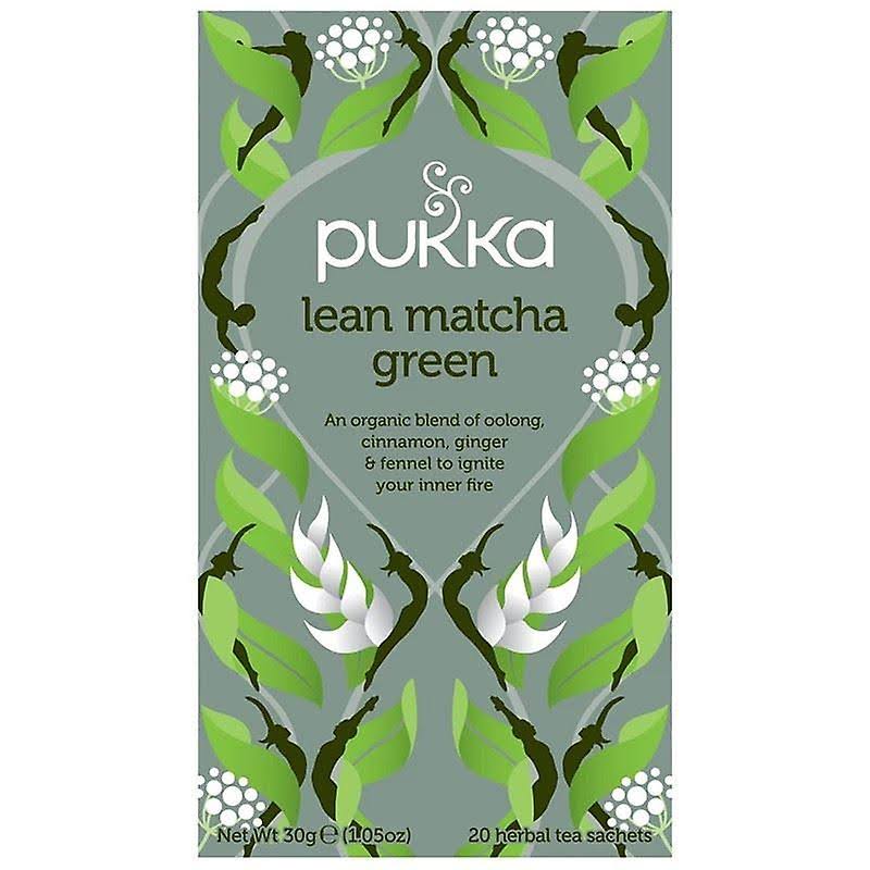 Pukka Lean Matcha Green Herbal Tea Sachets - 30g, 20ct