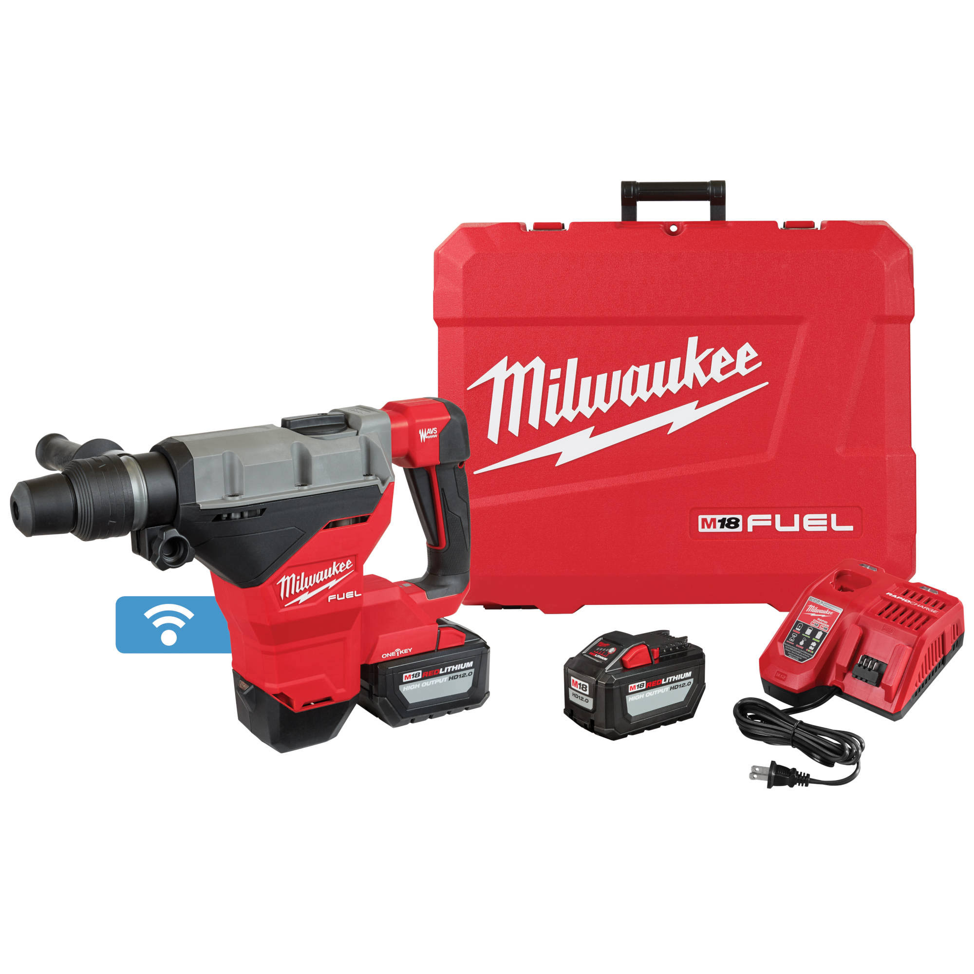 Milwaukee 2718-22HD M18 Fuel 1-3/4" SDS Max Rotary Hammer One Key Kit 2-Battery